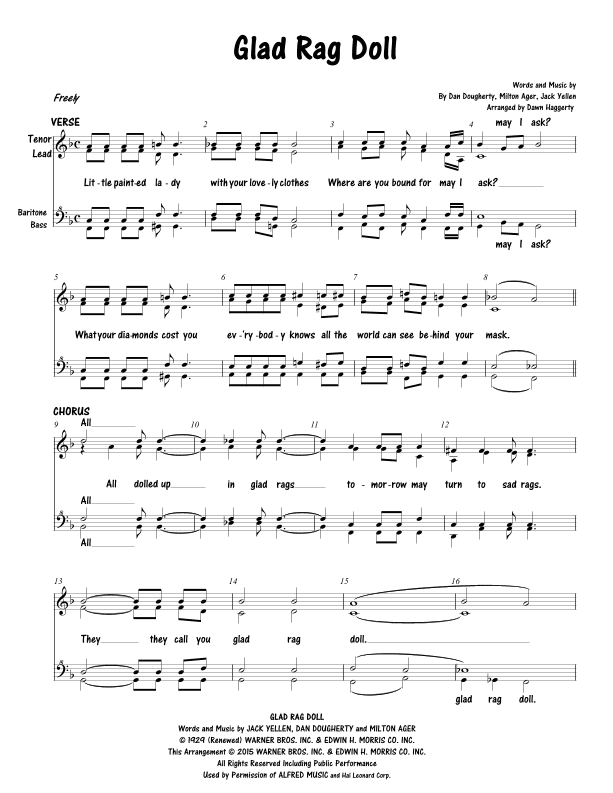 Glad Rag Doll (arr. Dawn Haggerty)