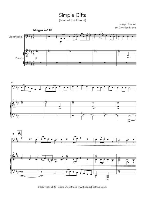 Simple Gifts (arr. Christian Morris)