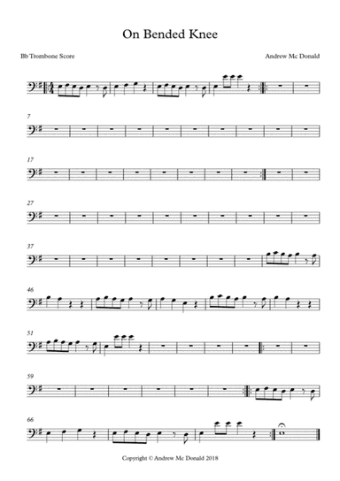 On Bended Knee Bb Trombone Score
