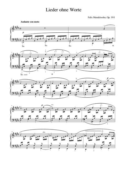 Mendelssohn Op.19 No.1 (arr. Thomas Jancso)