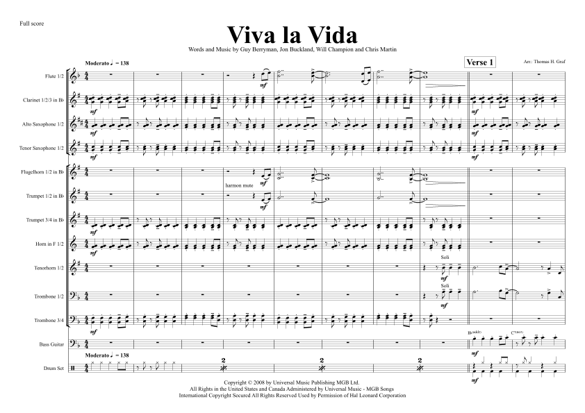 Viva La Vida (arr. Thomas Graf)