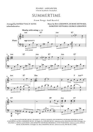 Summertime (arr. Danilo "Daca" Alves)