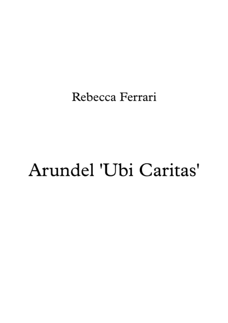 Arundel 'Ubi Caritas'