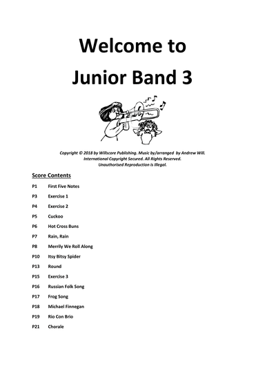 Welcome to Junior Band 3 (arr. Willscore Publishing)