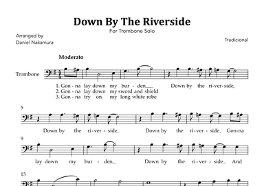 Down By The Riverside (For Trombone Solo) (arr. Daniel Nakamura)