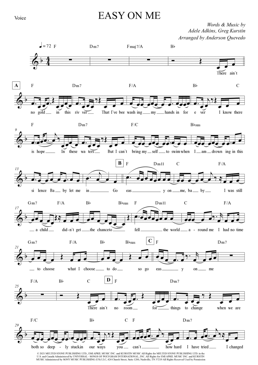 Easy On Me (arr. Anderson Quevedo)