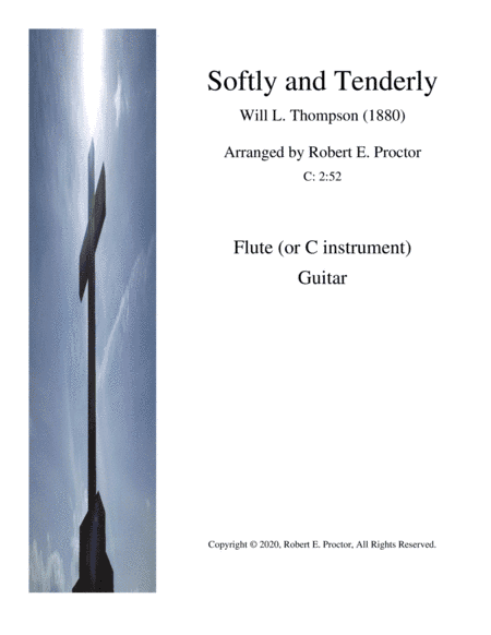 Softly and Tenderly for Flute or C instrument and Guitar (arr. Robert E. Proctor)