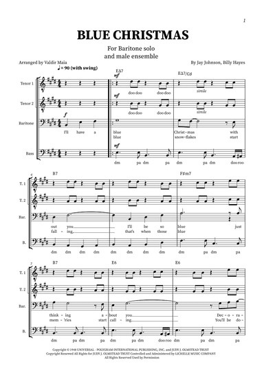 Blue Christmas (arr. Valdir Maia)