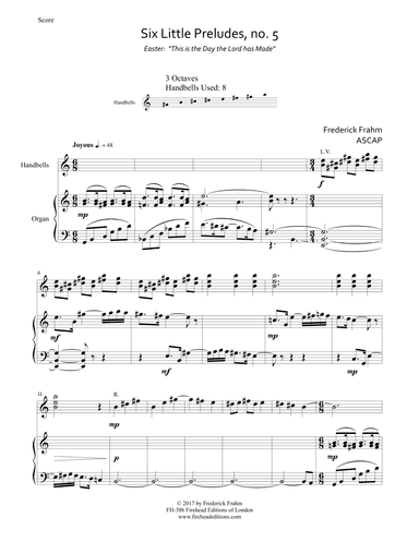 Six Little Preludes for Organ and Bells 5. Easter