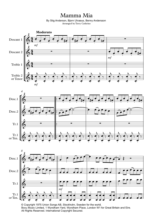 Mamma Mia (arr. Terry Cathrine)