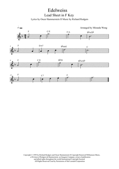 Edelweiss (arr. Miranda Wong)