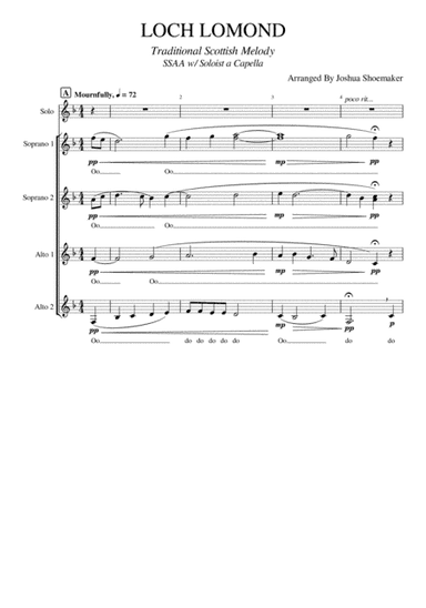 Loch Lomond (SSAA) (arr. Joshua Shoemaker)