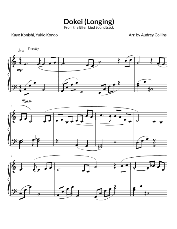 Dokei (from Elfen Lied) (arr. Audrey Collins)