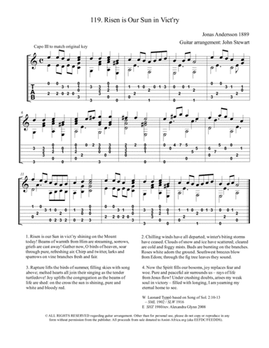 119 Risen is Our Sun (arr. John Stewart)