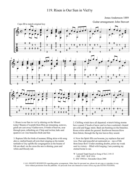 119 Risen is Our Sun (arr. John Stewart)