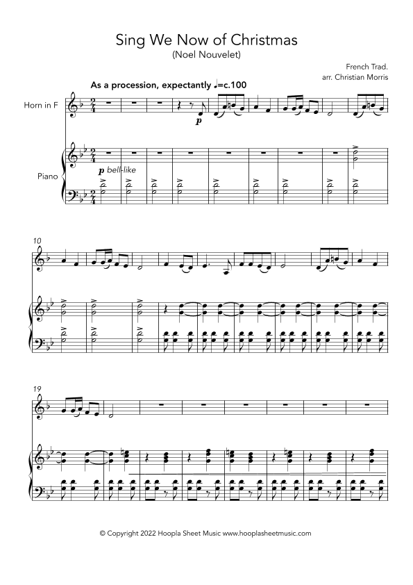Sing We Now of Christmas (Noël Nouvelet) (arr. Christian Morris)