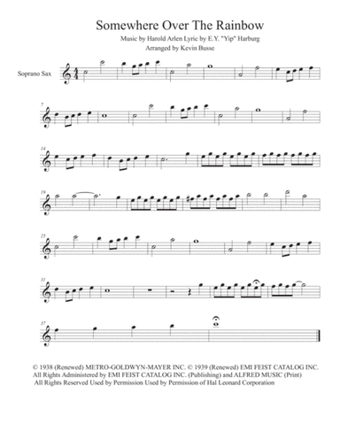 Over The Rainbow (from The Wizard Of Oz) (arr. Kevin Busse)