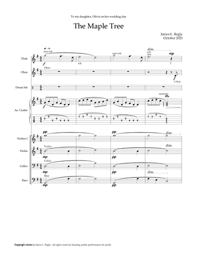 The Maple Tree - Score Only