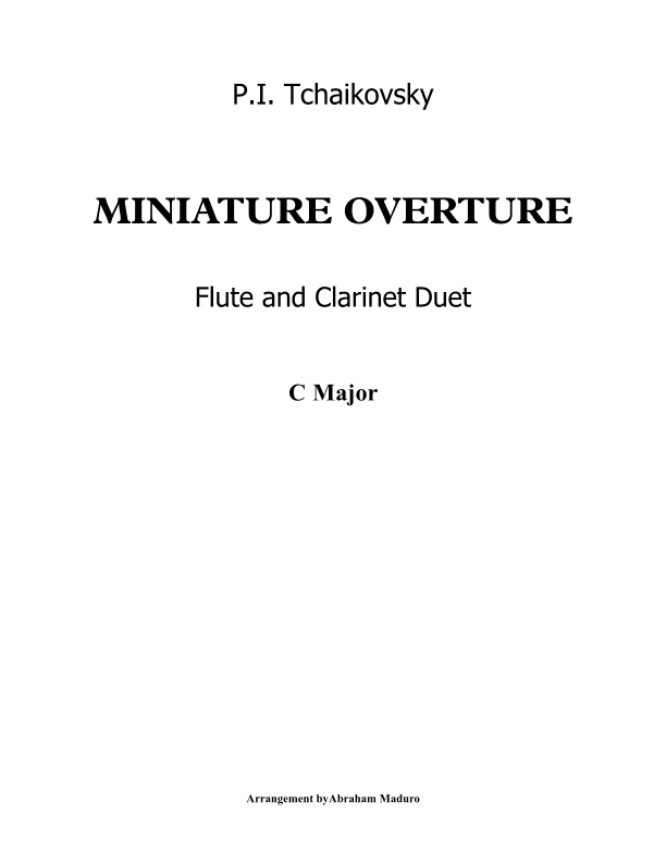 Miniature Overture Flute and Clarinet Duet (arr. Abraham Maduro)