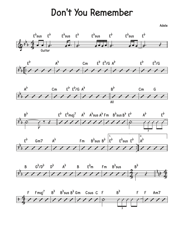 Don't You Remember (arr. David M Fagnant)