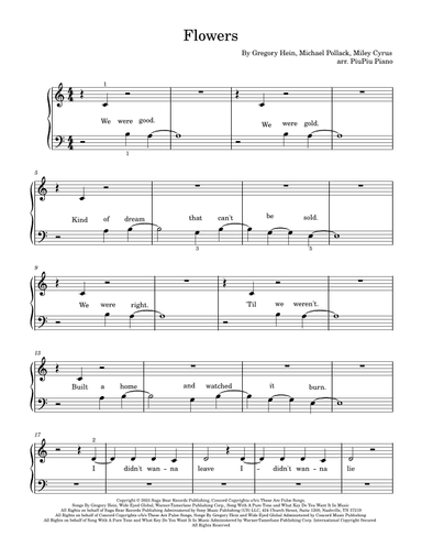 Flowers (arr. Più Piu Piano)