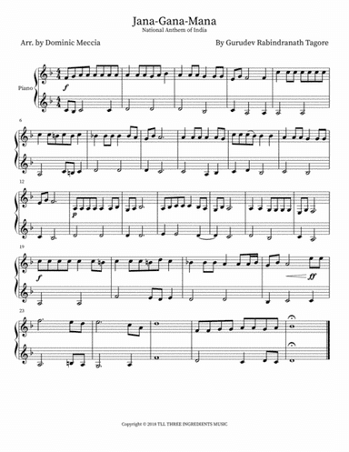 Jana Gana Mana (arr. Dominic Meccia)
