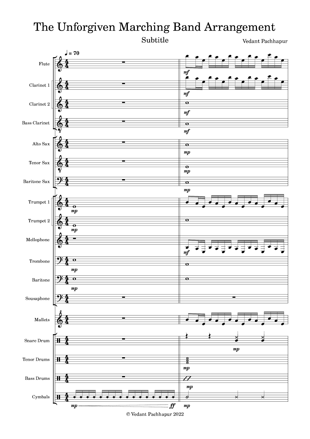 The Unforgiven (arr. Vedant Pachhapur)