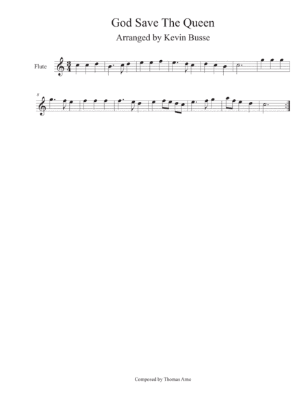 God Save The Queen - Flute (arr. Kevin Busse)