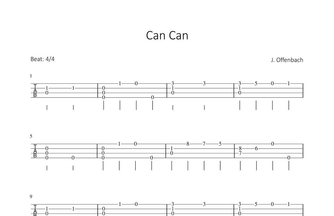 Can can (arr. Bettina Schipp)