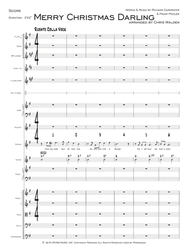 Merry Christmas, Darling (arr. Chris Walden)