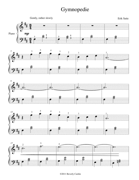 Gymnopedie no. 1 (arr. Beverly Cashin)