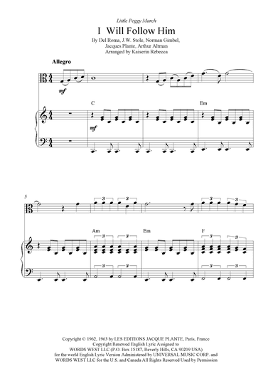 I Will Follow Him (i Will Follow You) (arr. Kaiserin Rebecca)