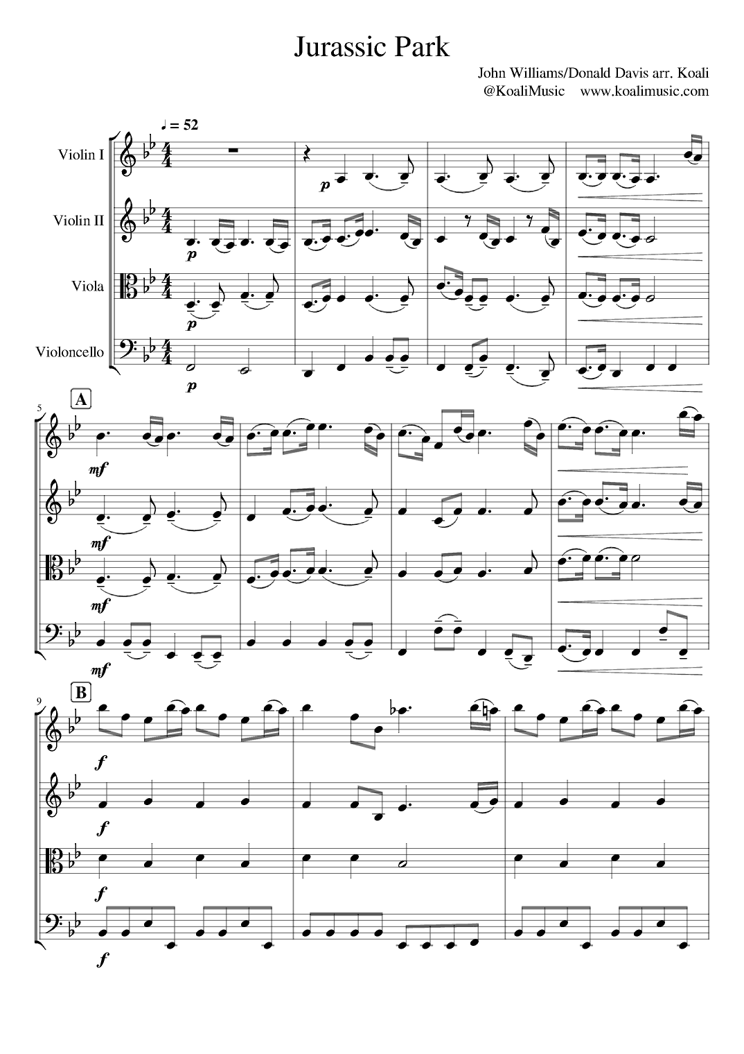 Jurassic Park Iii (arr. KoaliMusic)