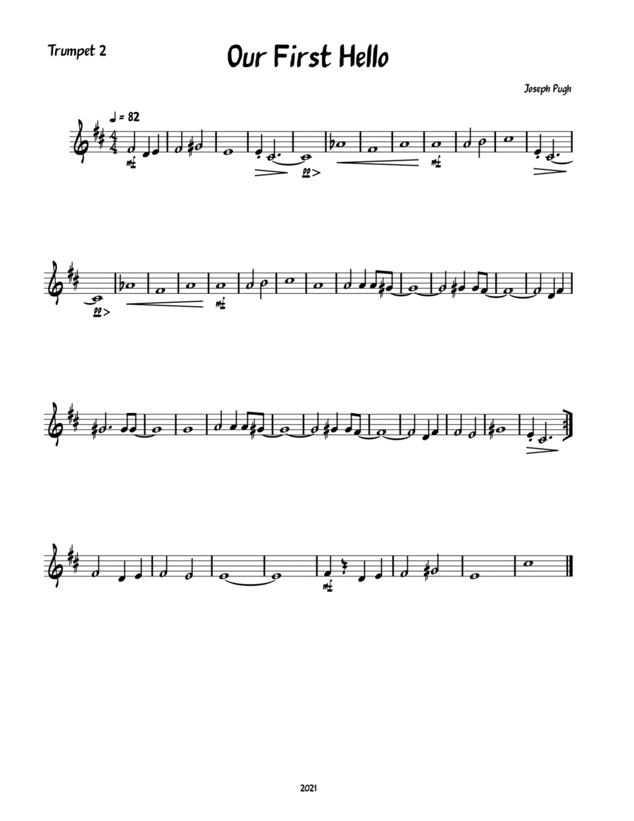 Our First Hello (Brass Quintet)