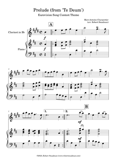 Prelude (from 'Te Deum') - EUROVISION SONG CONTEST THEME (arr. Robert Steadman)