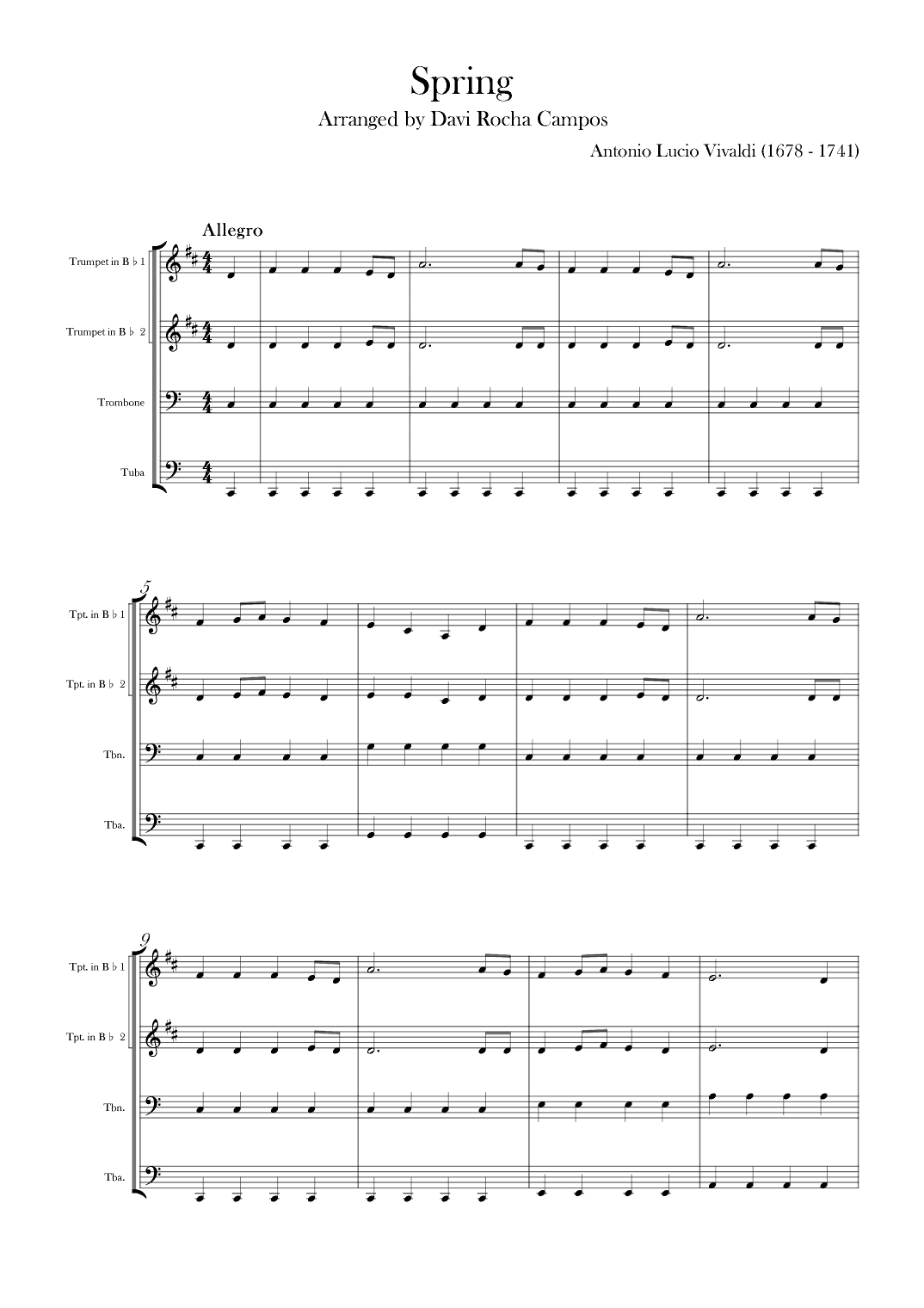 Spring (arr. Davi Rocha Campos)