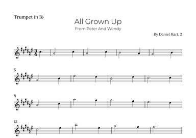 All Grown Up (arr. Alex Nunes Rodrigues)