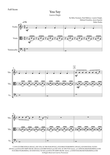 You Say (arr. Fabio Britto)