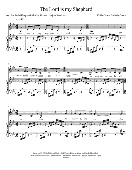 The Lord Is My Shepherd (arr. Sharon Hanjian Rondeau)