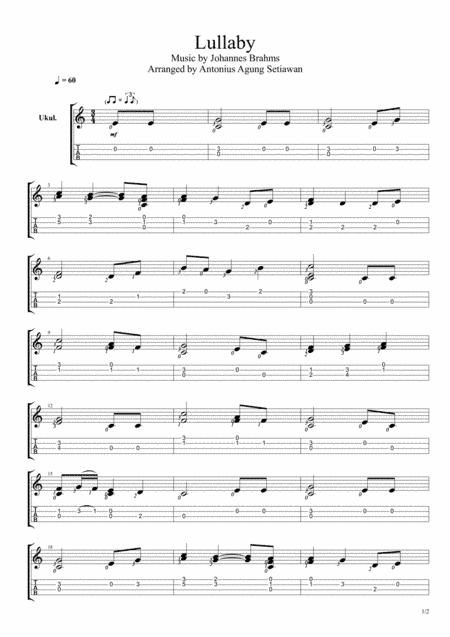Lullaby (Solo Ukulele Tablature) (arr. Antonius Agung Setiawan)