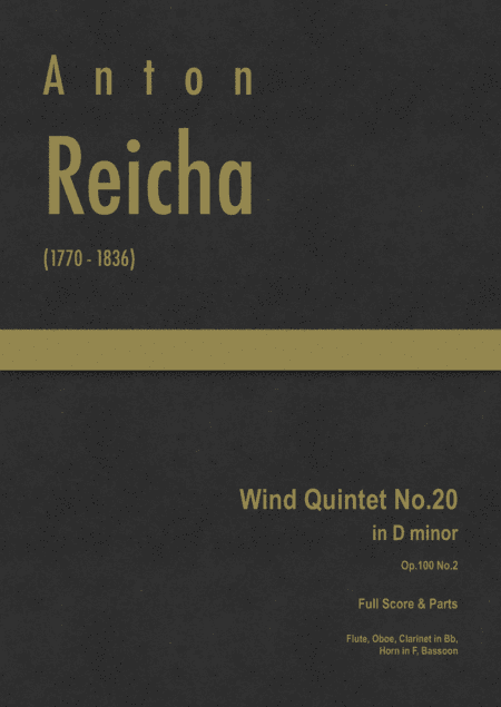 Reicha - Wind Quintet No.20 in D minor, Op.100 No.2 (arr. J.G. Cucó Barber)