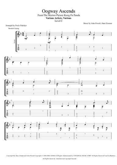 Oogway Ascends (arr. Pavlo Pakshyn)