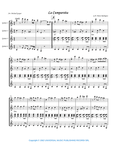 La Cumparsita (arr. Michael Gaspar)