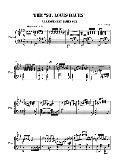 St Louis Blues - Solo Piano (arr. James Cox)
