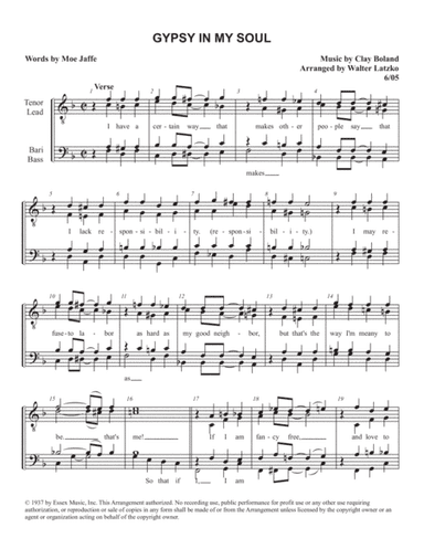 Gypsy In My Soul (arr. Walter Latzko)