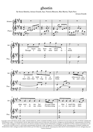 Ghostin (arr. Piano Player)