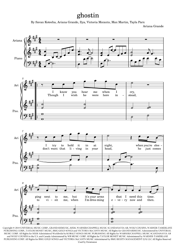 Ghostin (arr. Piano Player)