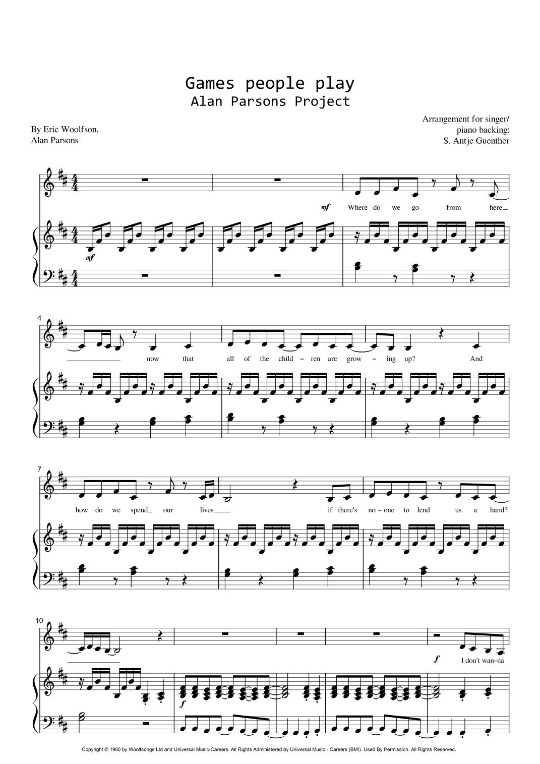 Games People Play (arr. Antje Günther)