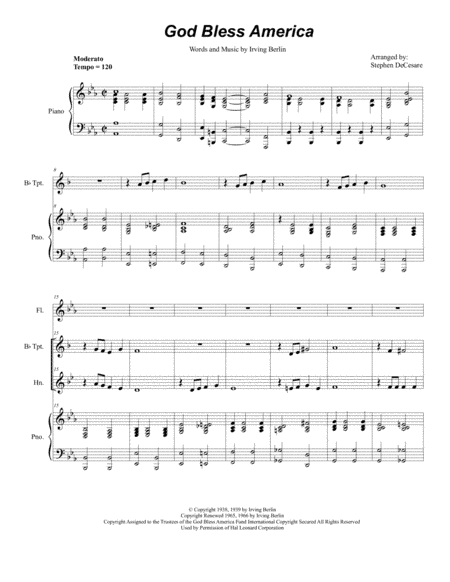 God Bless America (arr. Stephen DeCesare)