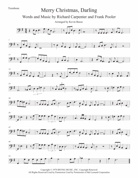 Merry Christmas, Darling (arr. Kevin Busse)